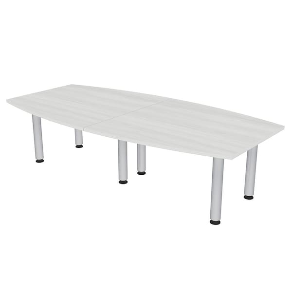 45 in W, 96 in L, 29 in H, Engineered Wood Top, White